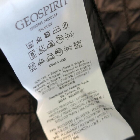 Geospirit Diamond Quilted Dark Navy Lightweight Blazer Jacket Women's 46 Small - Picture 5 of 5